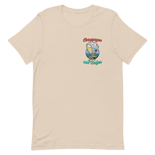 champagne and reefer - weed t-shirt - soft cream