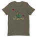 Dads Against Weed T-Shirt - Weed Whacker and Dandelions - Asphalt Color