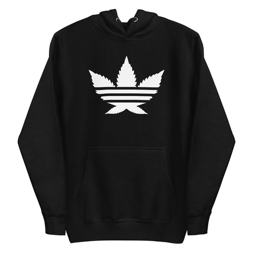 black weedidas streetwear stoner hoodie
