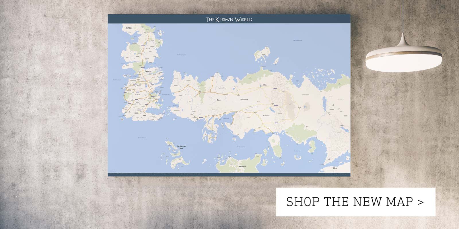 New Game of Thrones Map featuring Westeros & Essos!