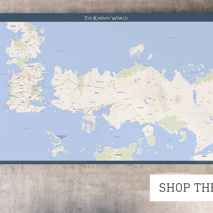 New Game of Thrones Map featuring Westeros & Essos!