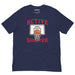 Navy Blue Active Shooter T-shirt with basketball hoop and swish design, perfect for basketball lovers.