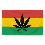 "Rastafari Weed Leaf" flag, weed (front)