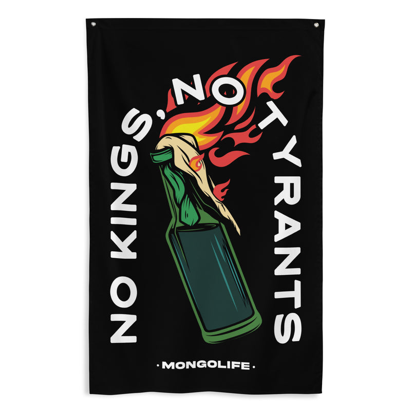 "No Kings, No Tyrants" flag, political (front)