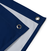 close up of make europe great again flag fabric and iron grommet MEGA pro europe banner