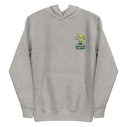 Gray Always on the Grind hoodie with a front chest print of the grinder cartoon design.