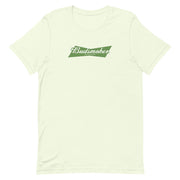 citron color t-shirt with Budsmoker parody logo, blending cannabis and beer culture humor.
