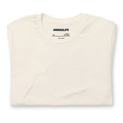 Flat front view of vintage white t-shirt with no print