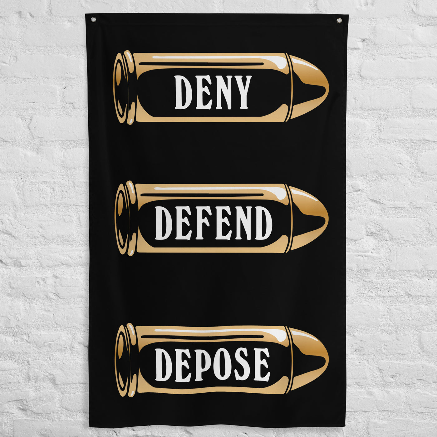 Deny Defend Depose Flag Bold Graphic Wall Decor — Mongolife