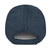 back of navy make europe great again dad hat adjustable strap MEGA distressed cap