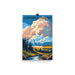 Yellowstone National Park Poster featuring iconic landscapes of Wyoming and Montana.