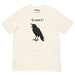 Vintage White t‑shirt showing “F‑caw‑f” crow design—crow silhouette with distressed text.