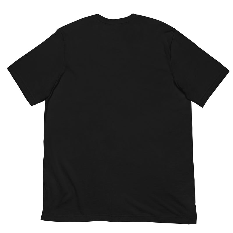 Back view of plain black FDT shirt without print