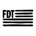 5.5x5.5 inch FDT sticker with urban flag-style design and political message