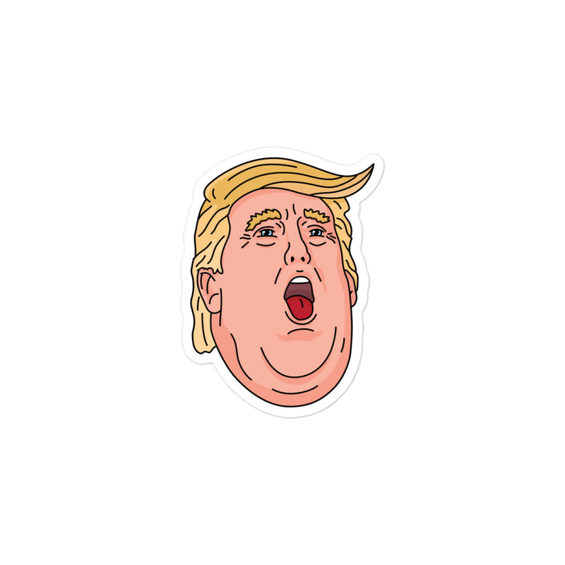 "Full Throated Trump" vinyl sticker, political