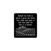 "Barren Field of F*cks" vinyl sticker, funny