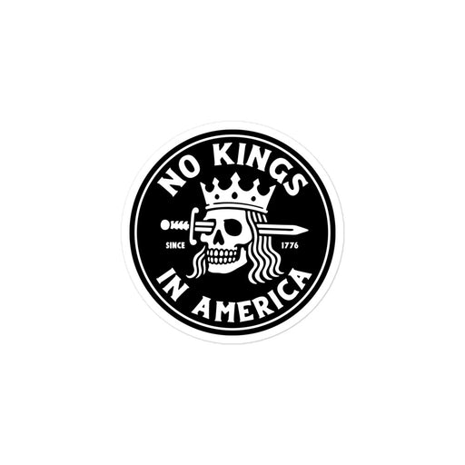 "No Kings In America" vinyl sticker
