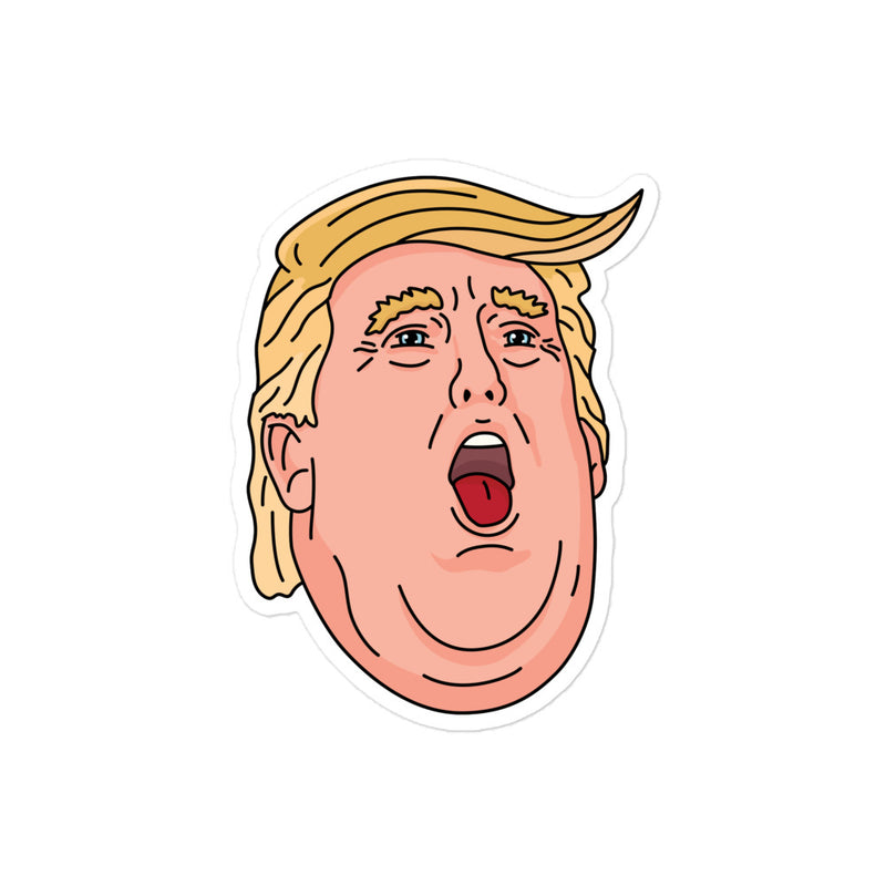"Full Throated Trump" vinyl sticker, political