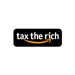 "Tax the Rich" vinyl sticker with a clever logo design, perfect for laptops and cars.