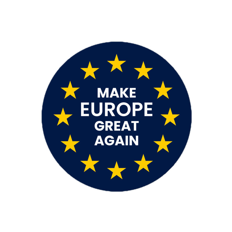 make europe great again vinyl sticker with eu flag ring of stars MEGA pro europe decal