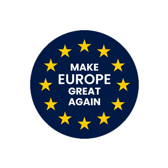make europe great again vinyl sticker with eu flag ring of stars MEGA pro europe decal