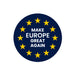 make europe great again vinyl sticker with eu flag ring of stars MEGA pro europe decal