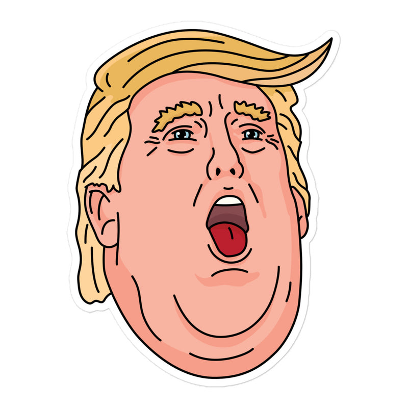 "Full Throated Trump" vinyl sticker, political