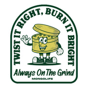 "Always On The Grind" vinyl sticker, cartoon, retro, vintage, weed