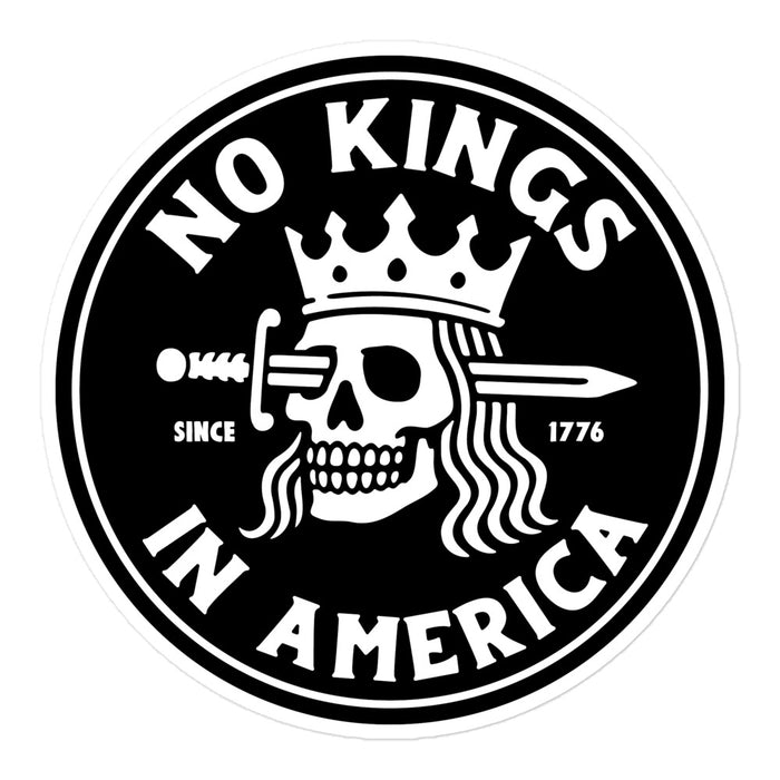 "No Kings In America" vinyl sticker