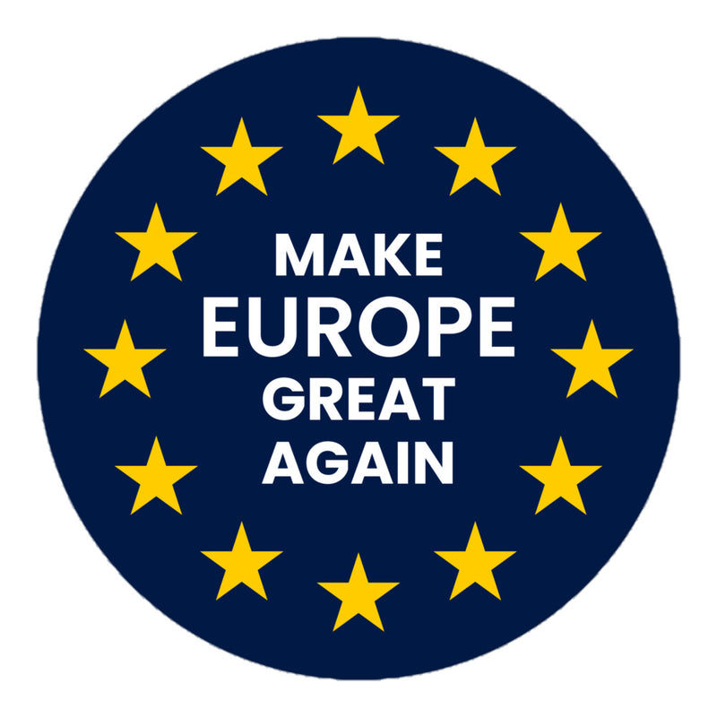 make europe great again round sticker eu twelve stars pro europe political laptop decal