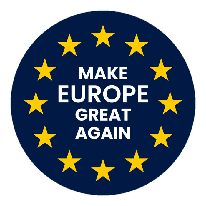 make europe great again round sticker eu twelve stars pro europe political laptop decal