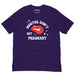 Team Purple t-shirt with “Mouths Don’t Get Pregnant” phrase in white text and red lips illustration at center.