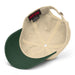 back of khaki green stay positive test negative cap adjustable brass buckle garment washed hat