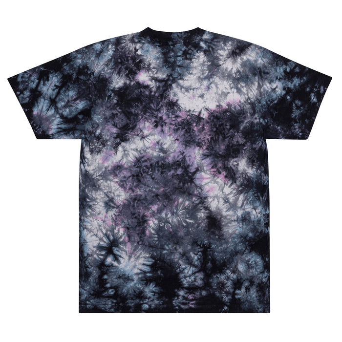Oversized tie-dye t-shirt. Color: Milky Way