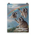 Poster of raccoons under a rainbow with the text "There is no trash cannot, there is only trash can."