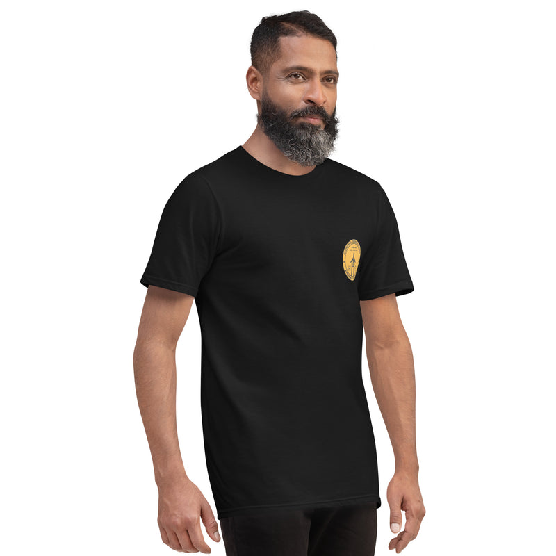 black t-shirt with "Chemtrail Dispersal Unit" design, funny, parody (front)