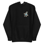 black hoodie with "If We All Had A Bong" design, vintage, weed (front)