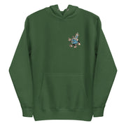 forest green hoodie with "If We All Had A Bong" design, vintage, weed (front)
