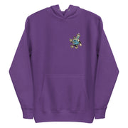 purple hoodie with "If We All Had A Bong" design, vintage, weed (front)
