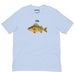 baby blue fih fish meme t shirt with realistic perch funny brainrot shitpost tee