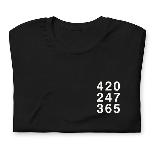 Folded 420 247 365 T-Shirt in black