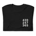 Folded 420 247 365 T-Shirt in black