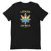 Black Legalize Gay Weed T-shirt with vibrant print advocating LGBTQ+ rights and cannabis legalization.