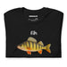 fih misspelled fish meme black t shirt realistic perch funny cursed internet meme tee