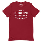 cardinal red make europe great again t shirt white laurel wreath MEGA pro europe tee