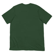 forest t-shirt with "God Loves You*" design, atheist, religion (back)