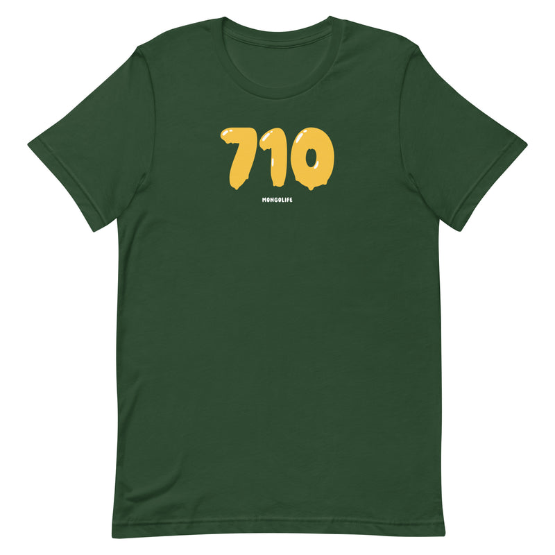 forest t-shirt with "710 Wax" design, weed (front)