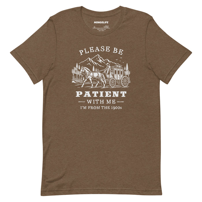heather brown 1900s western t shirt vintage cowboy stagecoach funny birthday graphic tee