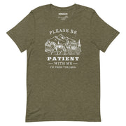 heather olive please be patient with me im from the 1900s western stagecoach funny meme t shirt