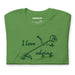 i love edging leaf green t shirt funny lawn care script over grass trimmer dad joke shirt